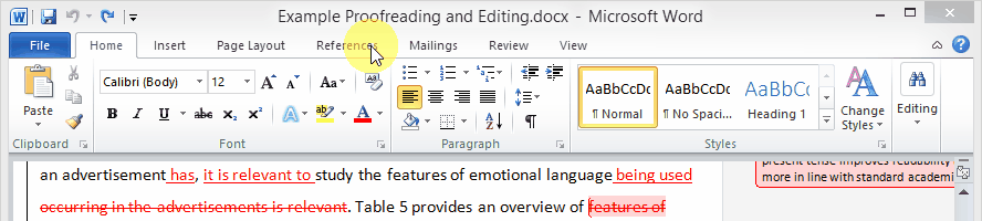 Haz clic para agrandar Accept changes Word 2010