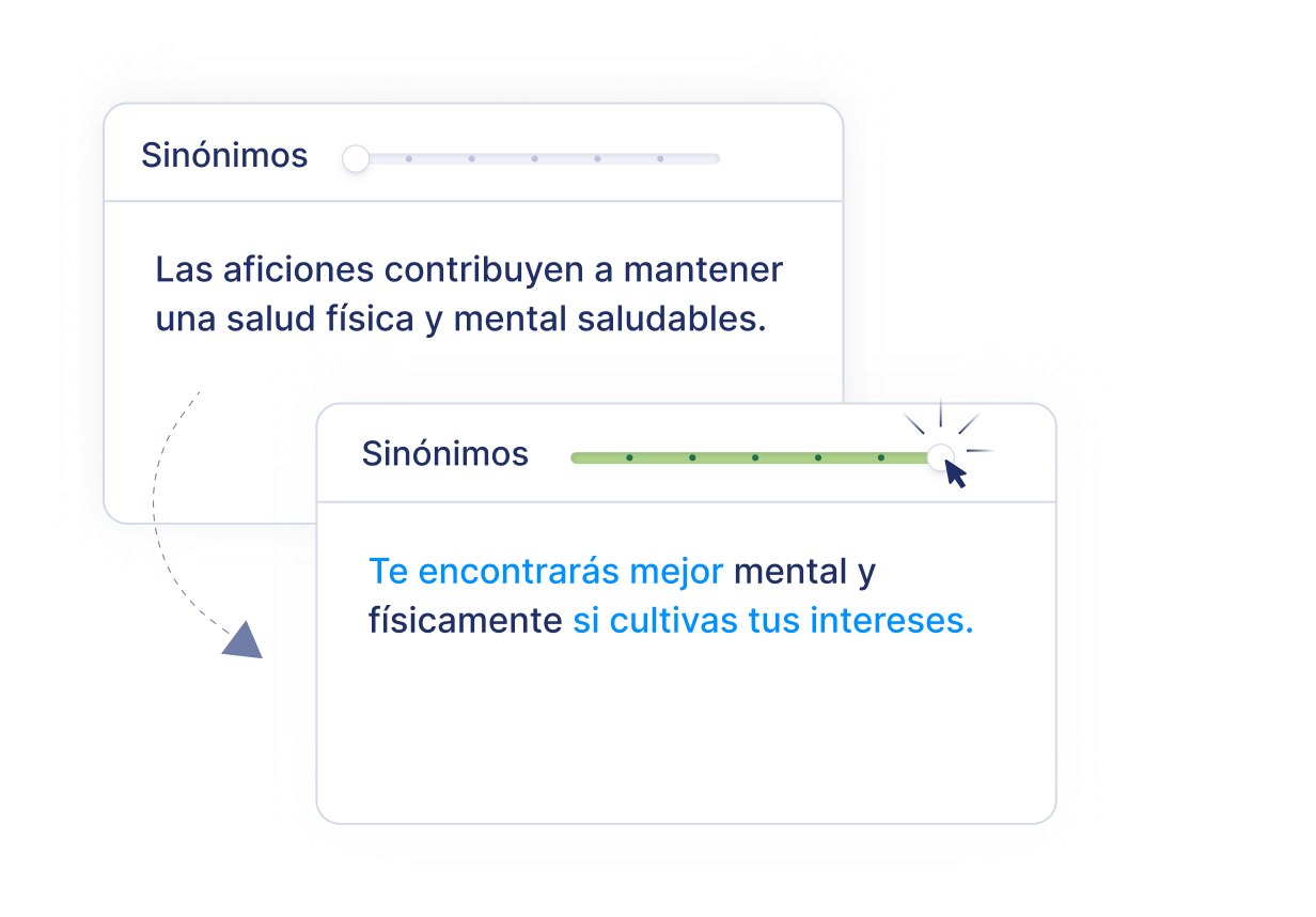 Finalidad del cambiador de palabras