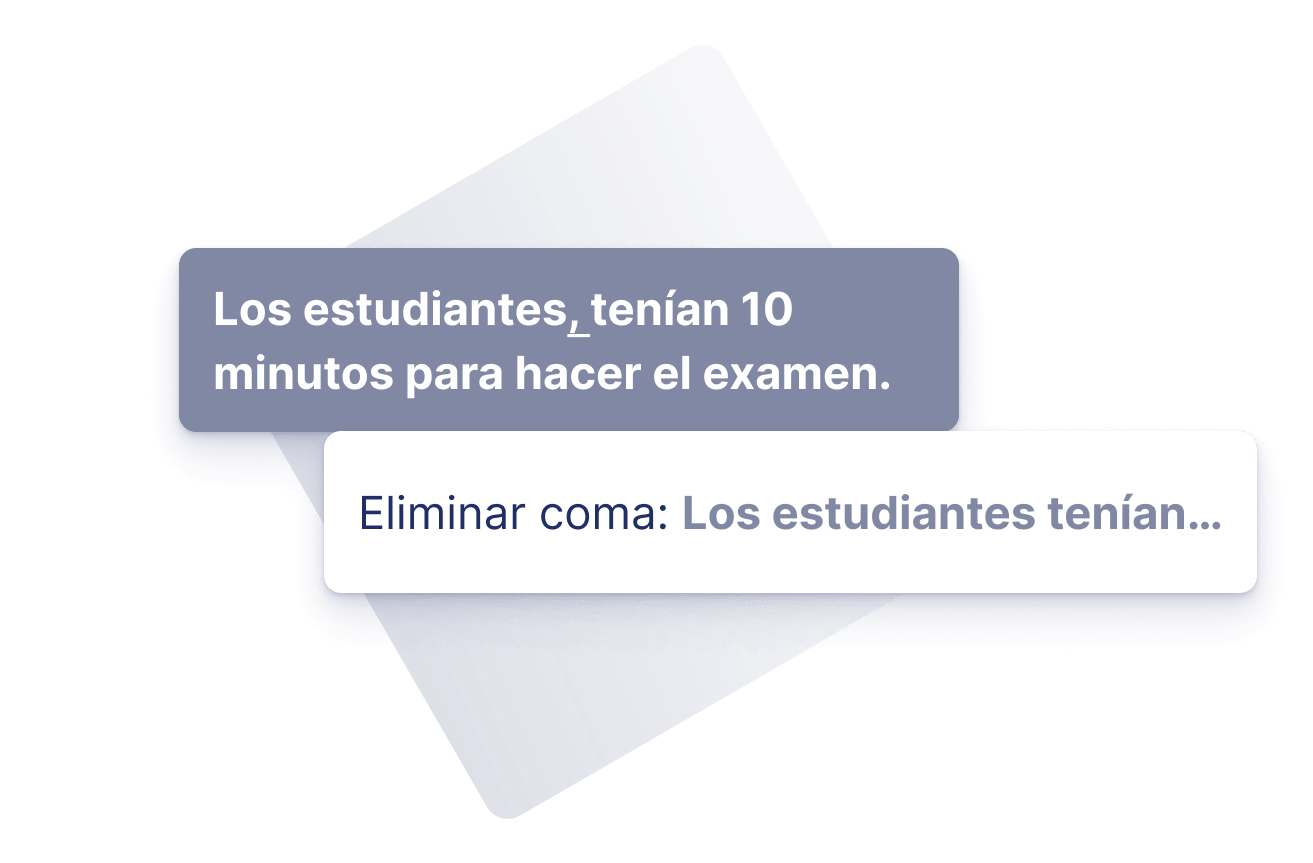 Corrector de textos para corregir los signos de puntuación