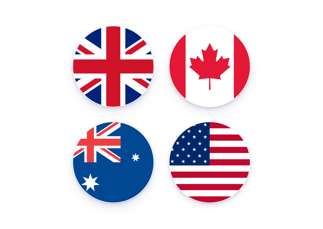 Corrector inglés en distintos dialectos ingleses